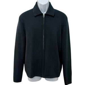 Rag & Bone Navy Blue Melrose Merino Wool Full Zip Collar Sweater Jacket Size S